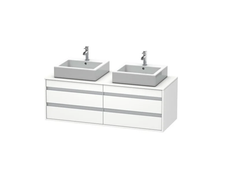 Тумба под раковину, Duravit, Ketho, шгв 1400*550*496, раковина-необходимо заказать, цвет-белый матовый