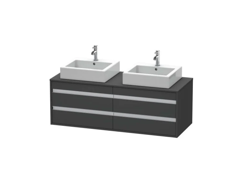 Тумба под раковину, Duravit, Ketho, шгв 1400*550*496, раковина-необходимо заказать, цвет-графит матовый