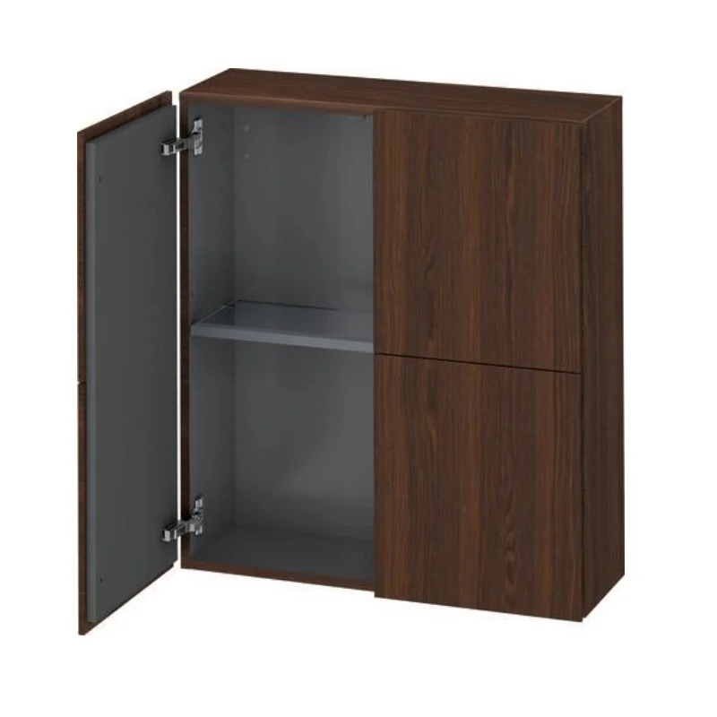 Шкаф, Duravit, L-Cube, шгв 700*243*800, петли-слева/справа, цвет-орех брашированный