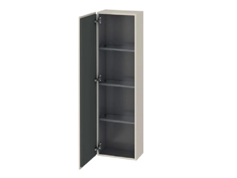 Шкаф-пенал, Duravit, L-Cube, шгв 400*243*1320, петли-слева, цвет-серо-коричневый матовый