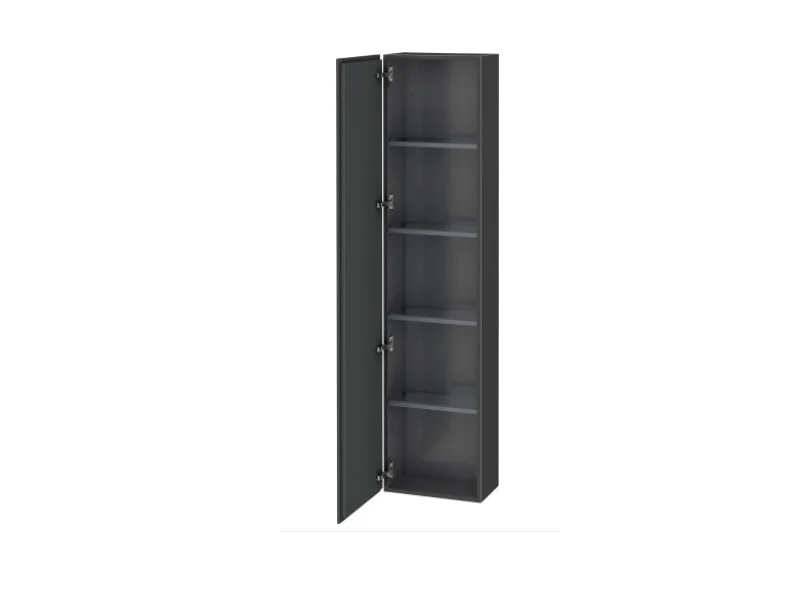 Шкаф-пенал, Duravit, L-Cube, шгв 400*243*1760, петли-слева, цвет-графит матовый