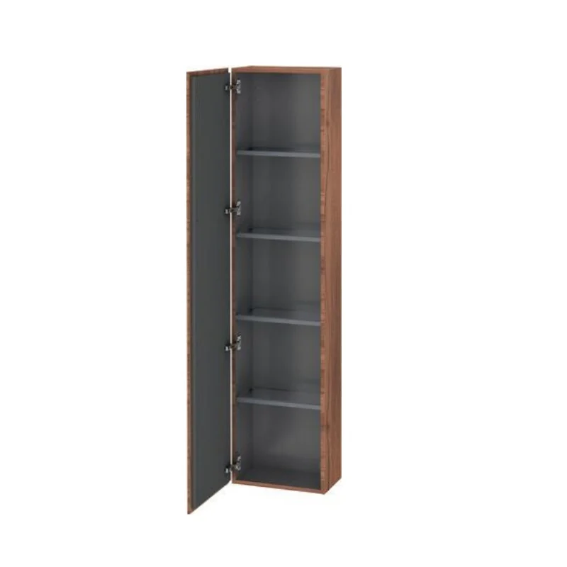 Шкаф-пенал, Duravit, L-Cube, шгв 400*243*1760, петли-слева, цвет-орех натуральный