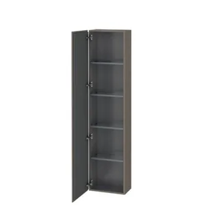 Шкаф-пенал, Duravit, L-Cube, шгв 400*243*1760, петли-слева, цвет-фланелево-серый шелковисто-матовый
