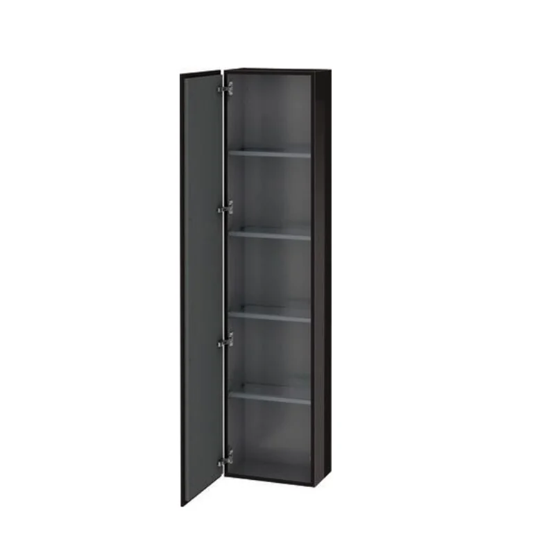 Шкаф-пенал, Duravit, L-Cube, шгв 400*243*1760, петли-справа, цвет-Чёрный глянцевый