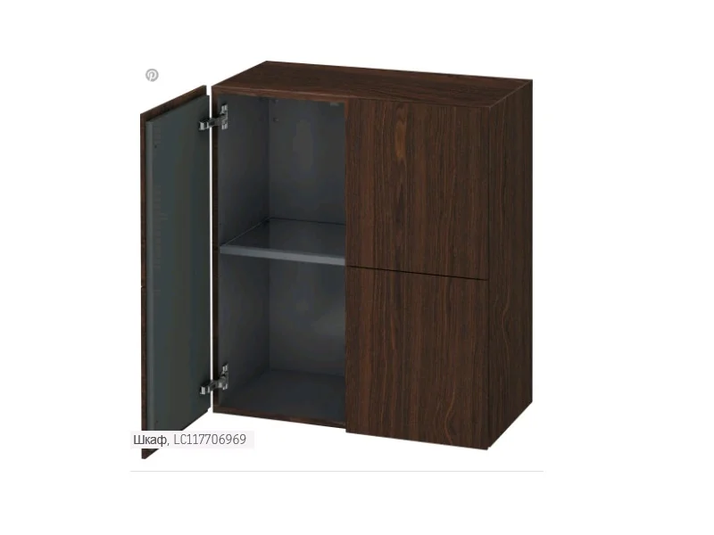 Шкаф-пенал, Duravit, L-Cube, шгв 700*363*800, петли-слева/справа, цвет-орех брашированный
