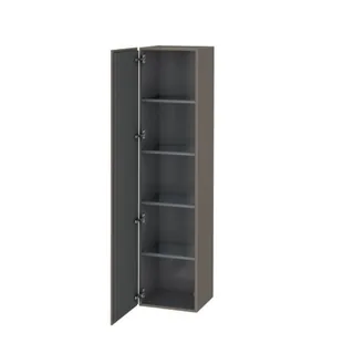 Шкаф-пенал, Duravit, L-Cube, шгв 400*363*1760, петли-слева, цвет-фланелево-серый шелковисто-матовый
