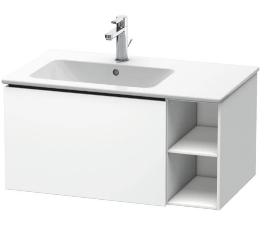 Тумба под раковину, Duravit, L-Cube, шгв 820*481*400, раковина-необходимо заказать, чаша слева, цвет-белый матовый