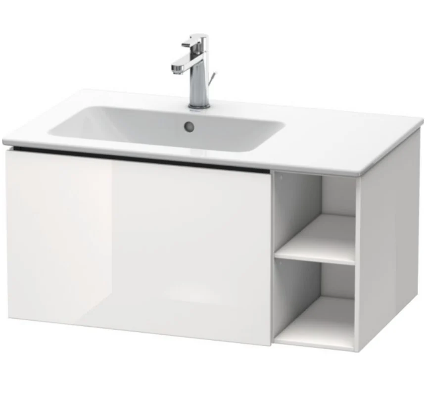 Тумба под раковину, Duravit, L-Cube, шгв 820*481*400, раковина-необходимо заказать, чаша слева, цвет-белый глянцевый