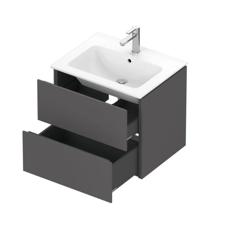 Тумба под раковину, Duravit, L-Cube, шгв 620*481*550, раковина-необходимо заказать, цвет-графит матовый