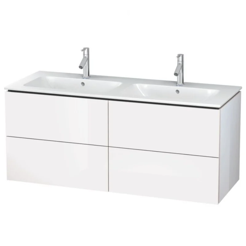 Тумба под раковину, Duravit, L-Cube, шгв 1290*481*550, раковина-необходимо заказать, цвет-белый глянцевый