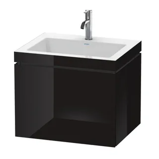 Тумба под раковину, Duravit, L-Cube, шгв 600*480*500, раковина-в комплекте, цвет-чёрный глянцевый
