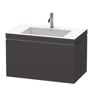 Тумба под раковину, Duravit, L-Cube, шгв 800*480*500, раковина-в комплекте, цвет-графит суперматовый