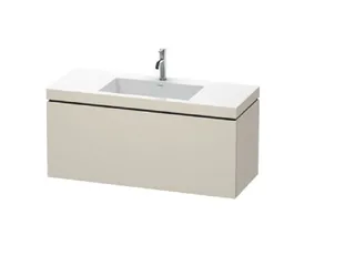 Тумба под раковину, Duravit, L-Cube, шгв 1200*480*500, раковина-в комплекте, цвет-серо-коричневый матовый