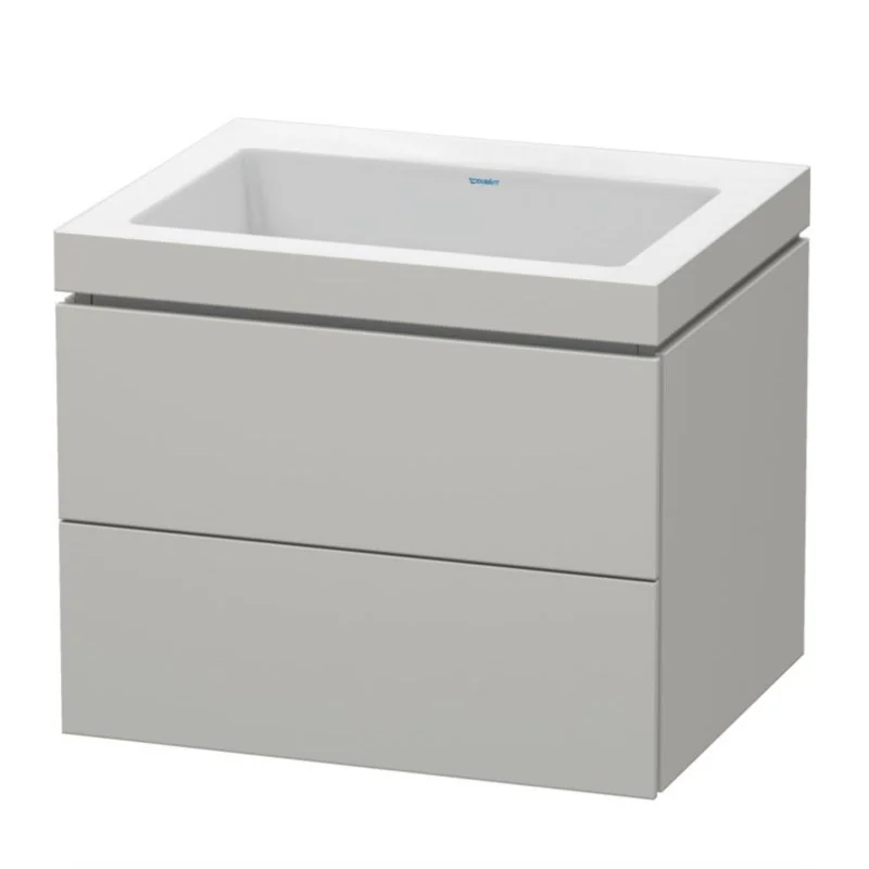 Тумба под раковину, Duravit, L-Cube, шгв 600*480*500, раковина-в комплекте, цвет-бетонно-серый матовый
