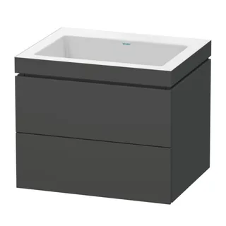Тумба под раковину, Duravit, L-Cube, шгв 600*480*500, раковина-в комплекте, цвет-графит матовый