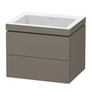 Тумба под раковину, Duravit, L-Cube, шгв 600*480*500, раковина-в комплекте, цвет-фланелево-серый шелковисто-матовый