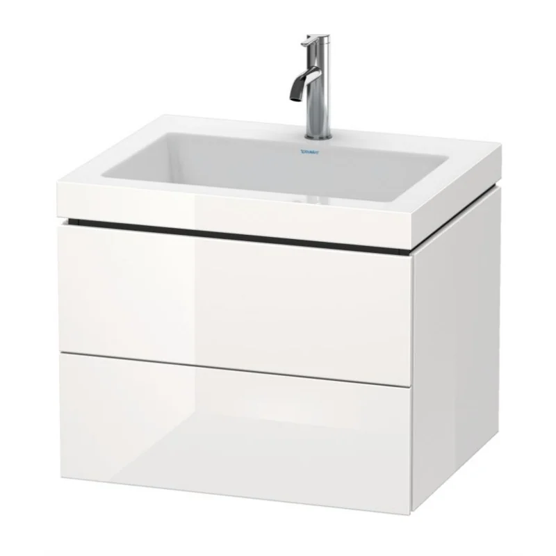 Тумба под раковину, Duravit, L-Cube, шгв 600*480*500, раковина-в комплекте, цвет-белый глянцевый