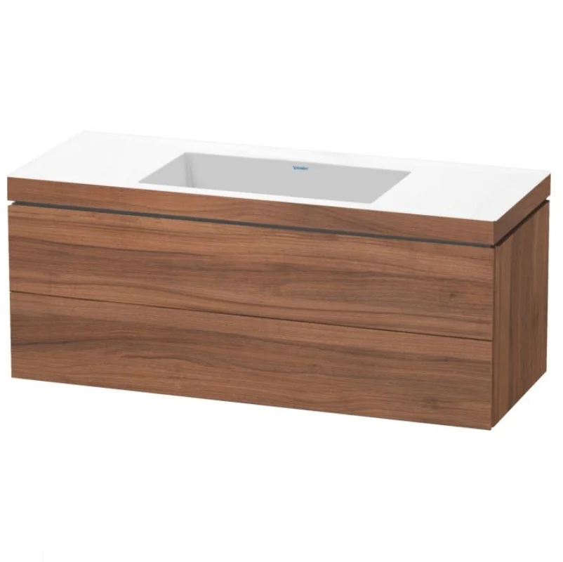 Тумба под раковину, Duravit, L-Cube, шгв 1200*480*500, раковина-в комплекте, цвет-орех натуральный