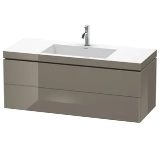 Тумба под раковину, Duravit, L-Cube, шгв 1200*480*500, раковина-в комплекте, цвет-фланелево-серый глянцевый