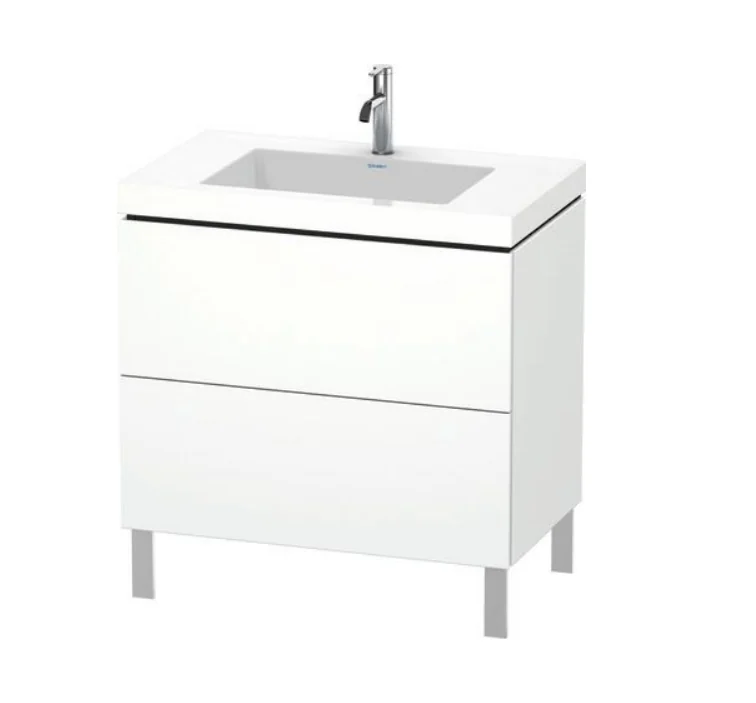 Тумба под раковину, Duravit, L-Cube, шгв 800*480*698, раковина-есть, цвет-белый глянцевый