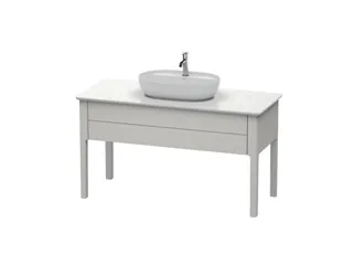Тумба для консоли, Duravit, Luv, шгв 1388*570*743, раковина-необходимо заказать, цвет-скандинавский белый шелковисто-матовый