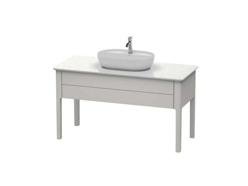 Тумба для консоли, Duravit, Luv, шгв 1388*570*743, раковина-необходимо заказать, цвет-скандинавский белый шелковисто-матовый