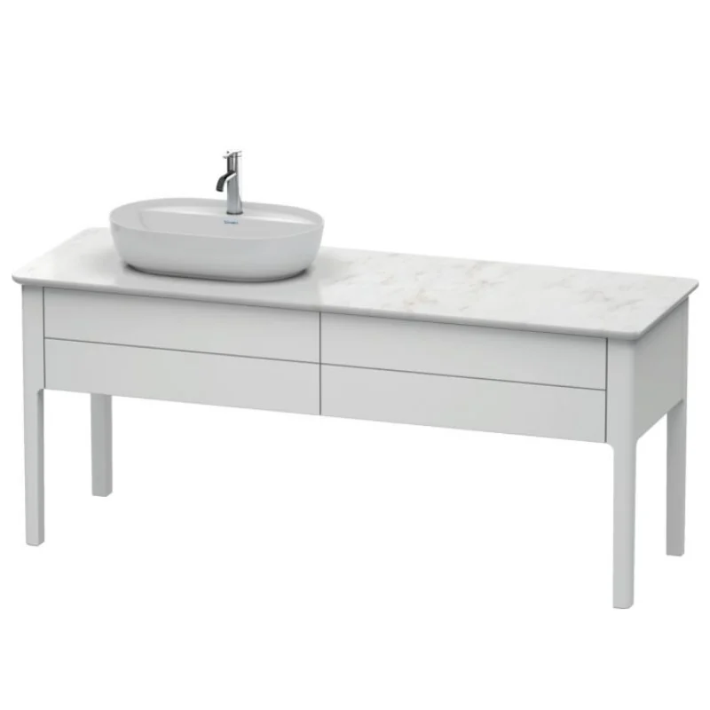 Тумба для консоли, Duravit, Luv, шгв 1733*570*743, раковина-необходимо заказать, цвет-белый шелковисто-матовый