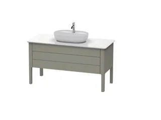 Тумба для консоли, Duravit, Luv, шгв 1388*570*743, раковина-необходимо заказать, цвет-каменно-серый шелковисто-матовый