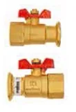 Запорный шаровой кран из латуни FL х ВР 1 1/4" с фланцем (ст.арт. ME 61840) — иконка