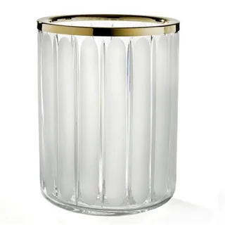 Урна, 3SC, Montblanc Crystal, без крышки, шгв 200*200*280, цвет-хрусталь прозрачный/Matt Gold 24Kt