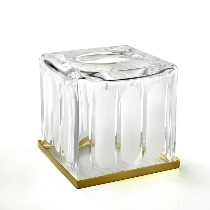 Диспенсер для бумажных салфеток, 3SC, Montblanc Crystal, шгв 130*130*150, цвет-Matt Gold 24Kt