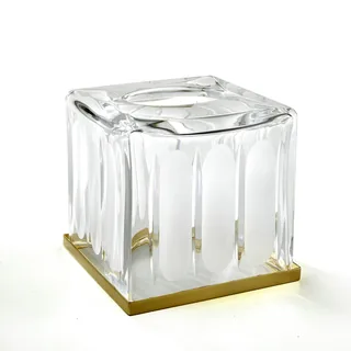 Диспенсер для бумажных салфеток, 3SC, Montblanc Crystal, шгв 130*130*150, цвет-хрусталь прозрачный/Polished Brass