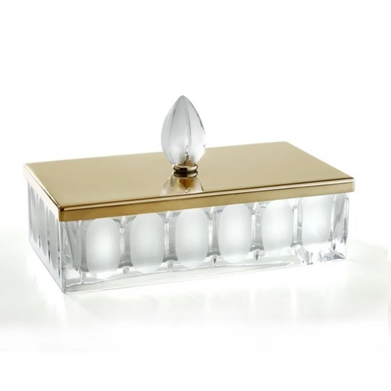 Контейнер универсальный, 3SC, Montblanc Crystal, с крышкой, шгв 230*125*70, цвет-прозрачный хрусталь/Polished Brass