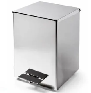Ведро мусорное, 3SC, Metal Quadra, с крышкой, с педалью, шгв 180*220*260, цвет-хром