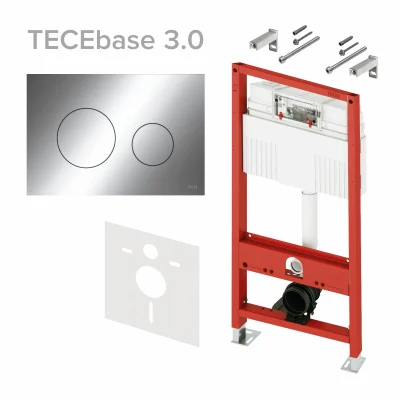 Инсталляция, TECE, TECEbase 3.0, для унитаза, шгв 500*230*1320, клавиша-TECEloop, цвет клавиши-хром