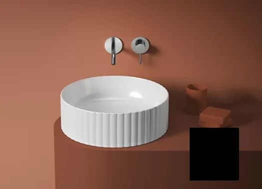 Раковина, Artceram, Millerighe, шгв 440*440*145, отверстия для смесителя-отсутствуют, цвет-черный матовый (Товар заказной, возврату не подлежит)