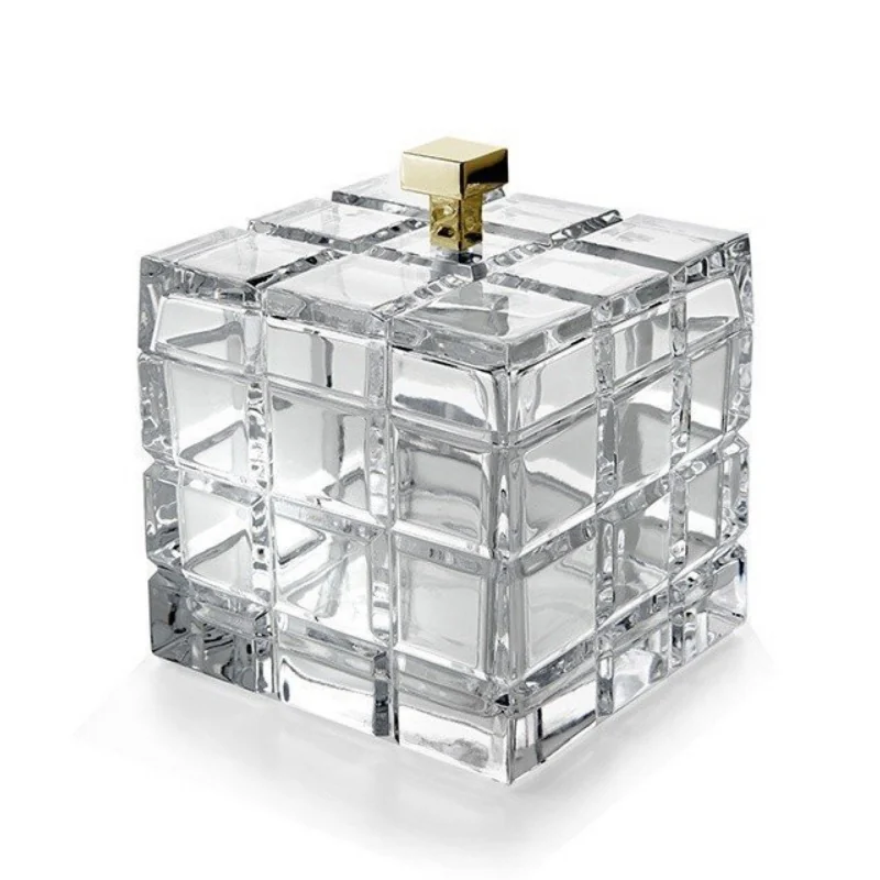 Контейнер универсальный, 3SC, Palace Crystal, с крышкой, шгв 115*110*135, цвет-прозрачный хрусталь/Polished Gold 24Kt