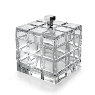 Контейнер универсальный, 3SC, Palace Crystal, с крышкой, шгв 115*110*135, цвет-хрусталь прозрачный/Matt Satin Nickel