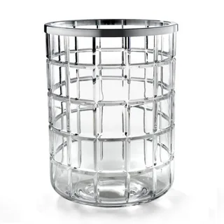 Урна, 3SC, Palace Crystal, без крышки, шгв 200*200*280, цвет-прозрачный хрусталь/Matt Satin Nickel