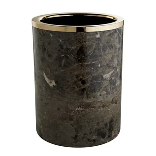 Урна, 3SC, Palace Emperador, без крышки, шгв 200*200*280, цвет-мрамор Emperador Dark/Polished Gold 24Kt — иконка