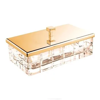 Контейнер универсальный, 3SC, Palace Crystal, с крышкой, шгв 230*125*100, цвет-хрусталь Amber/Polished Gold 24Kt