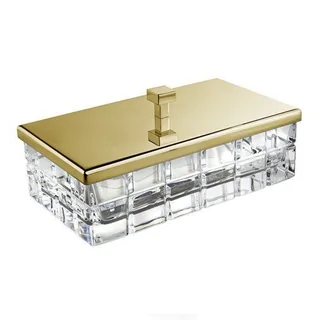 Контейнер универсальный, 3SC, Palace Crystal, с крышкой, шгв 230*125*100, цвет-хрусталь прозрачный/Polished Gold 24Kt