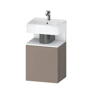 Тумба под раковину, Duravit, Qatego, шгв 440*350*645, раковина-необходимо заказать, петли-справа, цвет-базальт матовый, цвет ниши-белый матовый