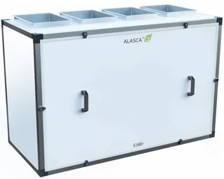 R1400V EC E 1~, Вентиляционная установка Alasca R приточно-вытяжная с энтальпийным пластинчатым рекуператором