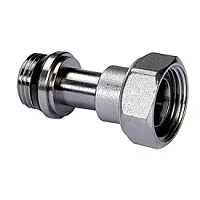 Отвод с накидной гайкой 3/8", хромированный — иконка