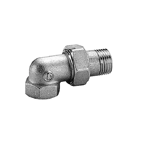 Сгон, угловой, НВ, 1 1/2", 1 1/2", латунь, хромированный