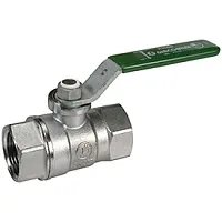 Кран со стандартным проходом, зеленая рукоятка, 3/4"