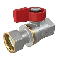 Кран 3/4"F x 3/4"гайка - красн. рук., с вн. резьбой для котлов и счетчиков