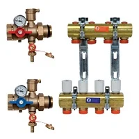 Сборный коллектор 1"x18/7 с многофункциональными кранами