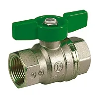 Кран DADO 3/4" вн./вн. ручка - бабочка зеленая — иконка